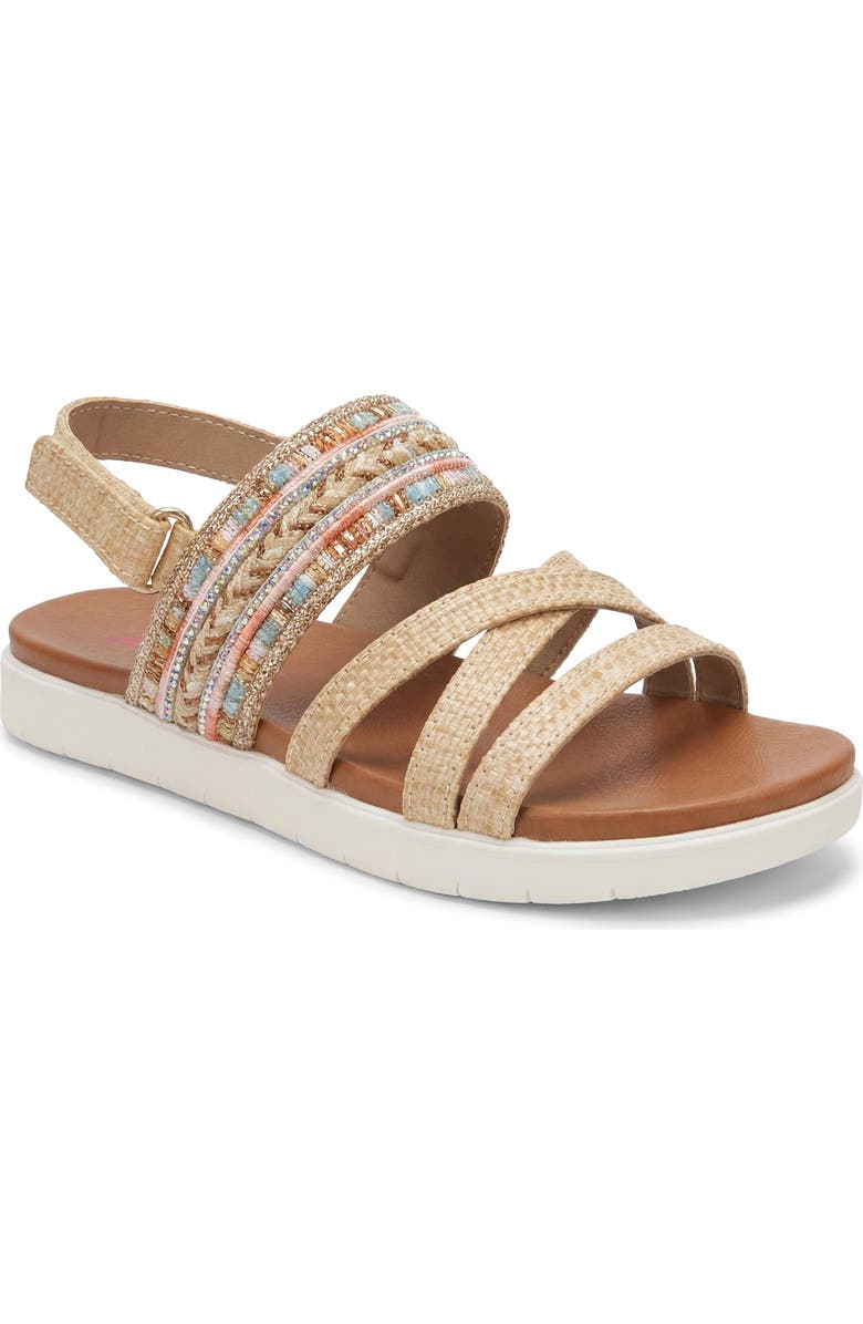 JELLYPOP Kids' Kyan Strappy Sandal, Main, color, Natural Multi