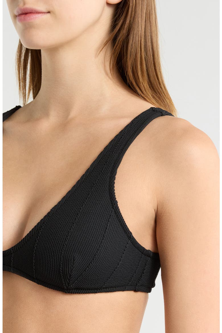 Vibe Surf Bralette Bikini Top, Alternate, color, BLACK