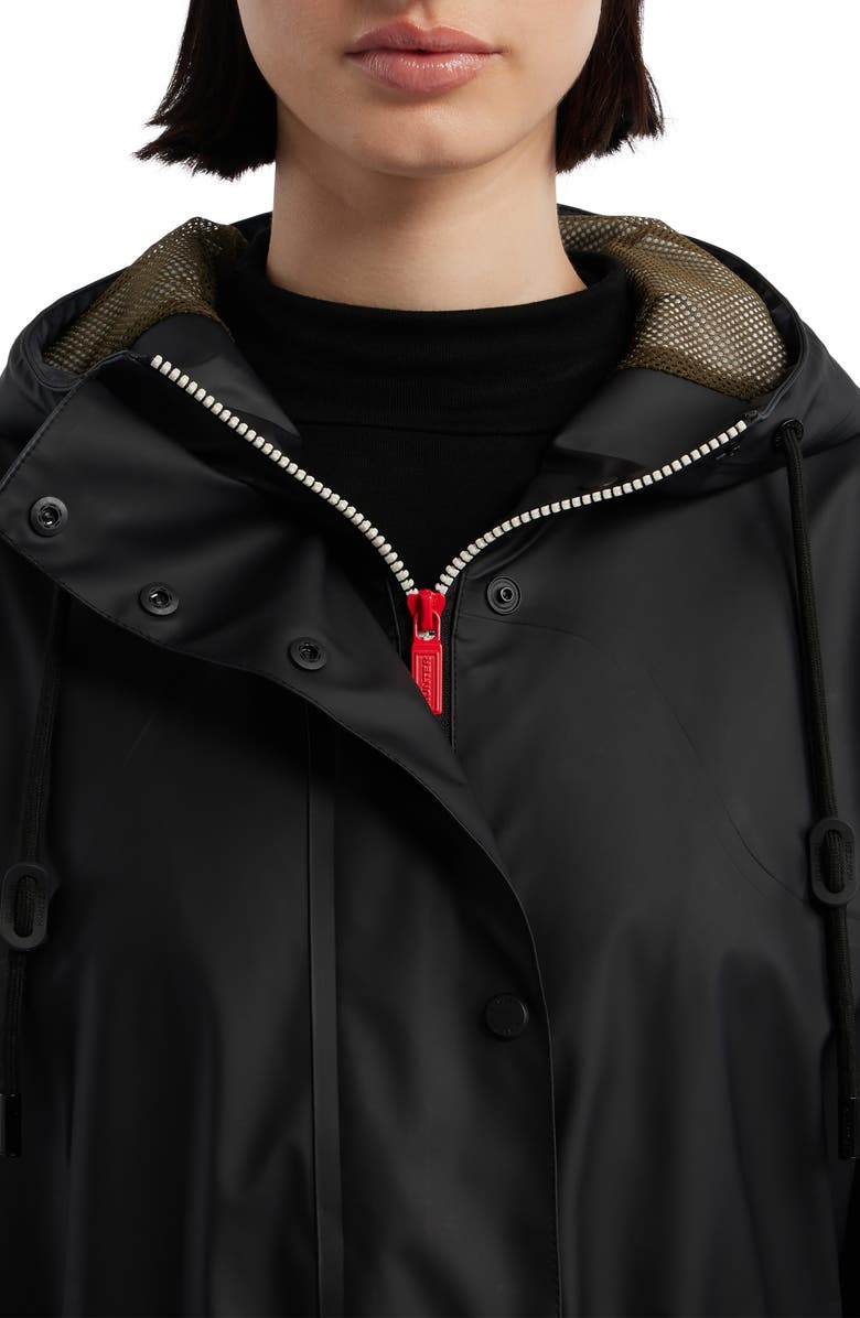 Hunter Abbey Short Rubberized Rain Jacket, Alternate, color,