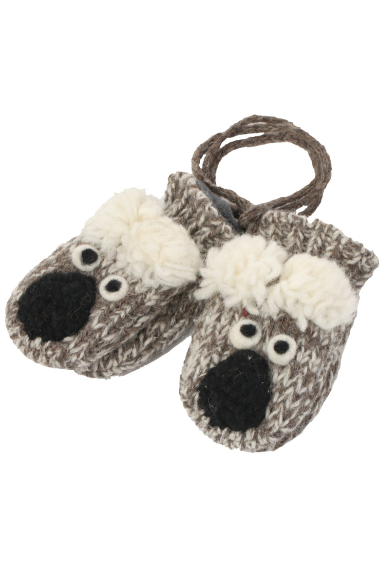 Koala Mittens, Main, color, Grey