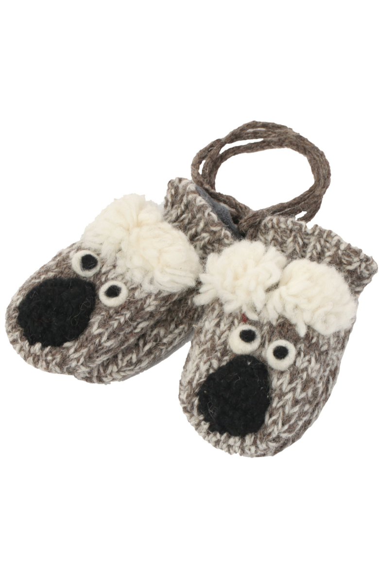 Nirvanna Designs Koala Mittens, Main, color, Grey