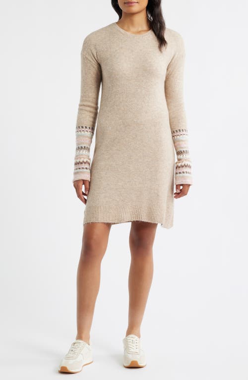 Hatley Sadie Long Sleeve Sweater Minidress In Neutral