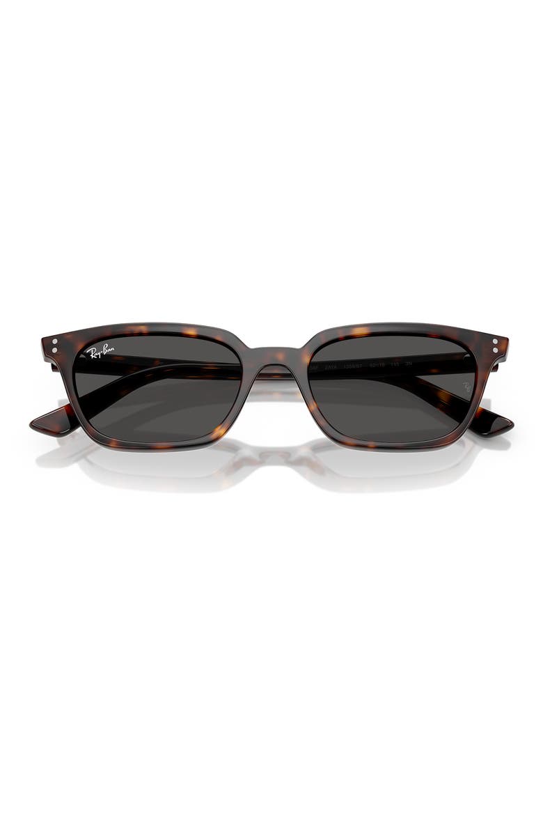 52mm Zaya Pillow Sunglasses, Alternate, color, HAVANA / DARK GREY