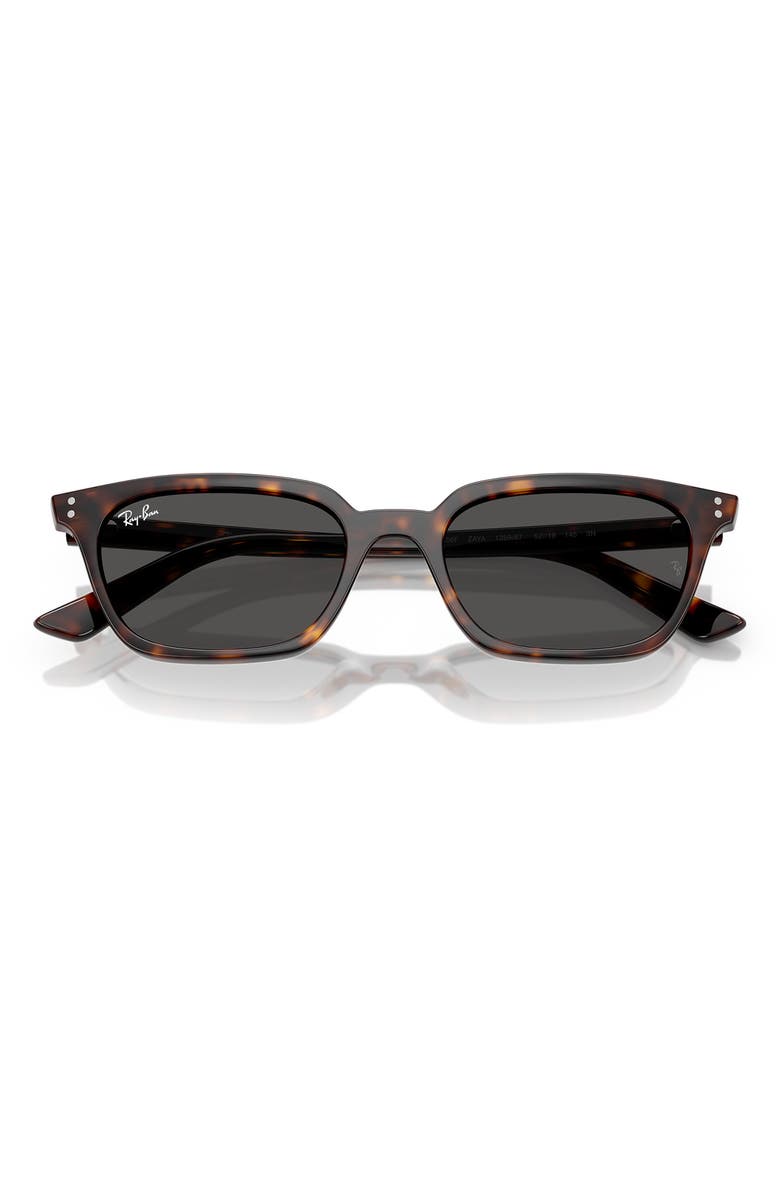 Ray-Ban 52mm Zaya Pillow Sunglasses, Alternate, color, Havana / Dark Grey