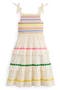 Kids' Odette Smocked Bodice Tiered Cotton Sundress