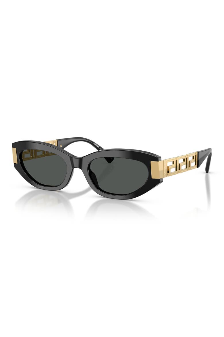 54mm Cat Eye Sunglasses, Alternate, color, BLACK / DARK GREY