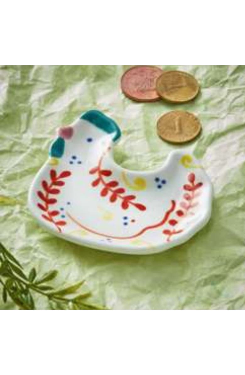 tag Chicken Trinket Dish Multi Ceramic Everyday, Alternate, color, White