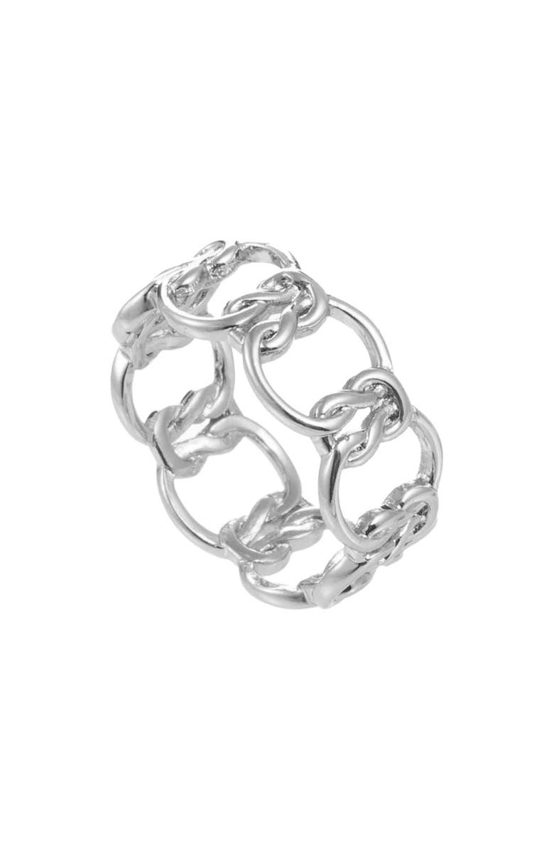 Hollywood Sensation Love Knot Ring Commitment Ring, Main, color, Silver