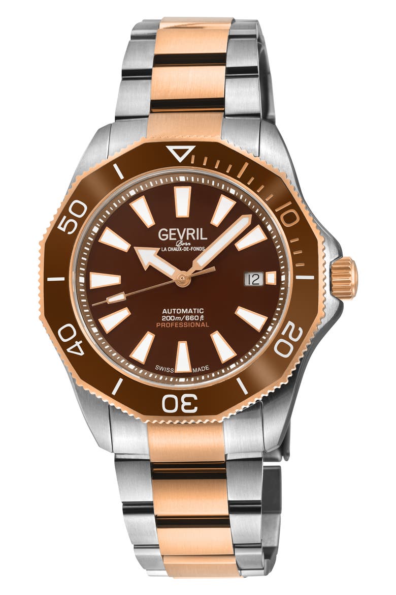 Pier 90 Automatic Bracelet Watch, 45mm, Main, color, 2 TONED SS/ RG