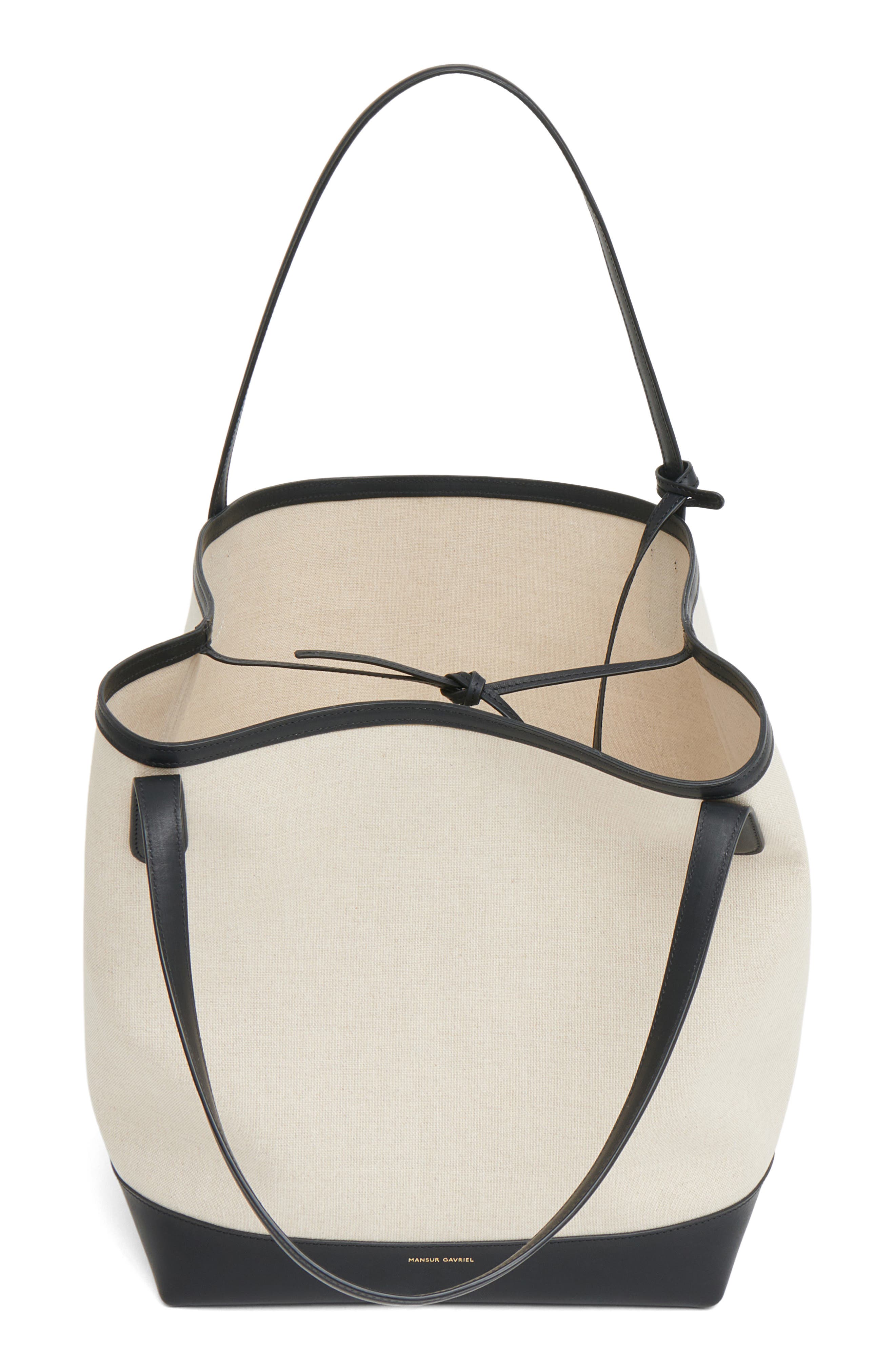 Everyday Soft Canvas & Leather Tote, Alternate, color, NATURAL / BLACK