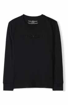 Psycho Bunny Kids' Lakewood Embroidered Long Sleeve Pima Cotton T-Shirt