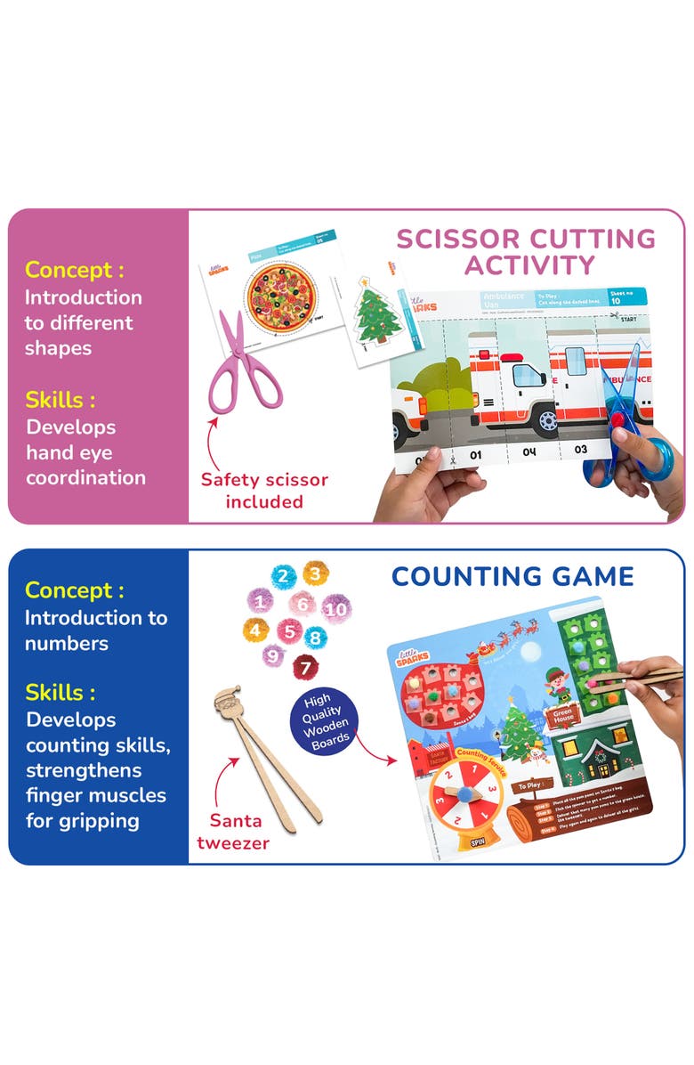 Smartivity Little Sparks Smart Busy Box 7 In 1 Montessori Preschool Learning Kit, Alternate, color, Multicolored