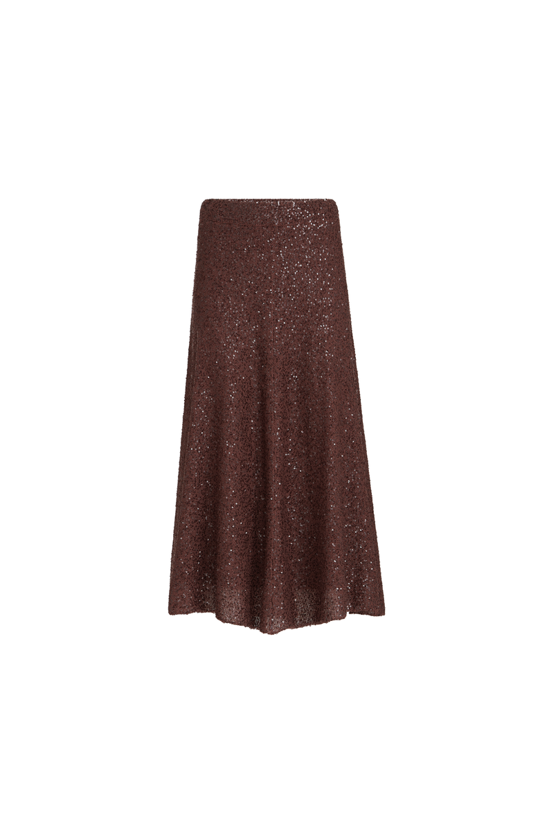 Brunello Cucinelli Knitted skirt, Main, color, Bordeaux