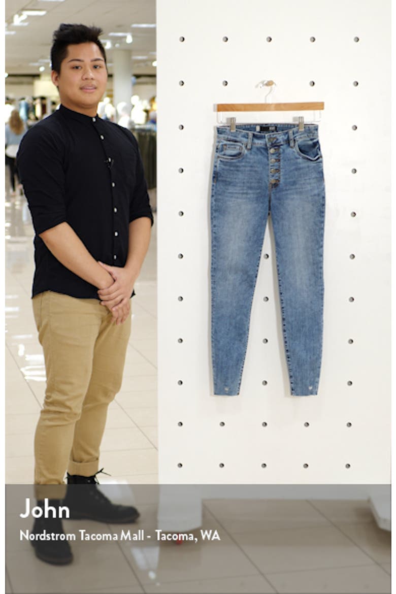 Donna Raw Hem High Waist Ankle Skinny Jeans video