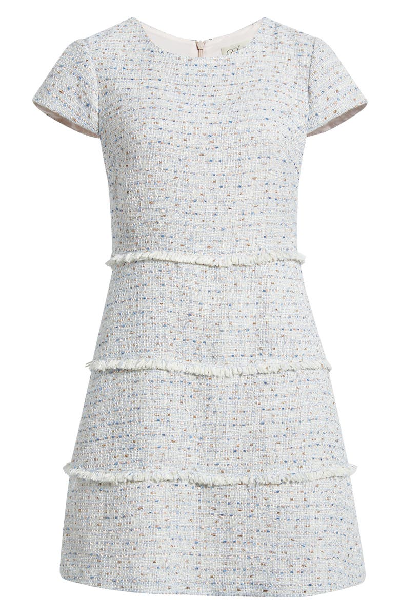 Eliza J Fringe Detail A-Line Dress, Alternate, color, 