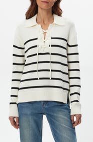 Michael Stars Adrienne Lace Up Sweater