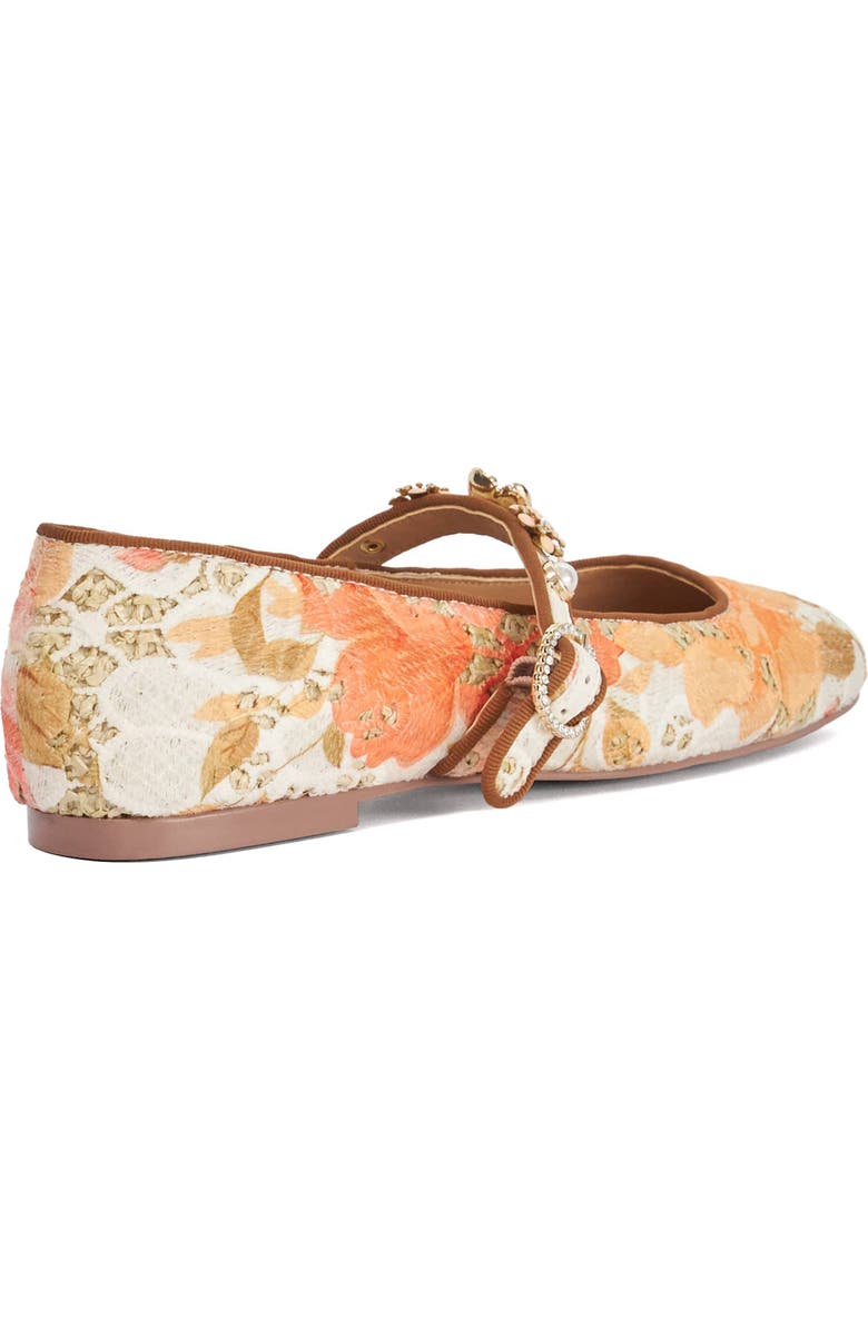 Dune London Hennrietta Mary Jane Flat, Alternate, color, Multi Raffia