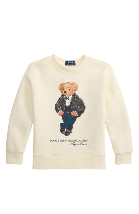 Kids' Polo Bear Graphic Fleece Sweatshirt