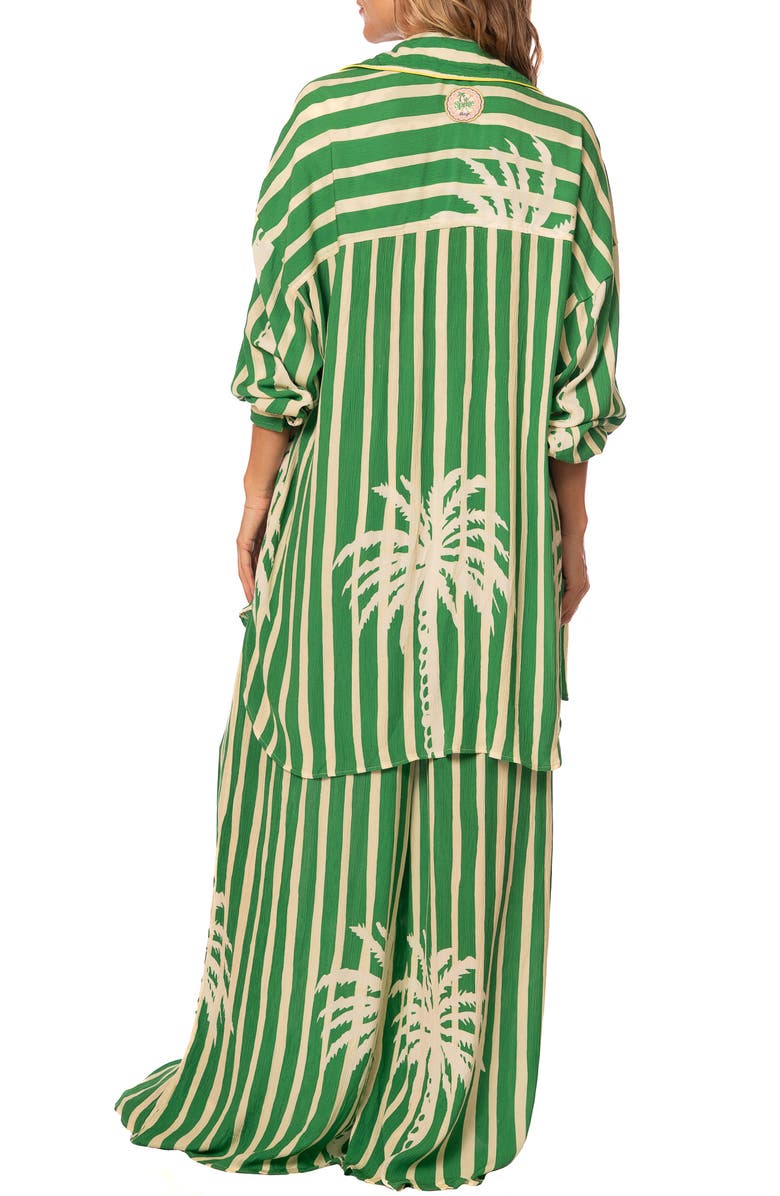 Maaji Ophelia Wide Leg Cover-Up Pants, Alternate, color, Green