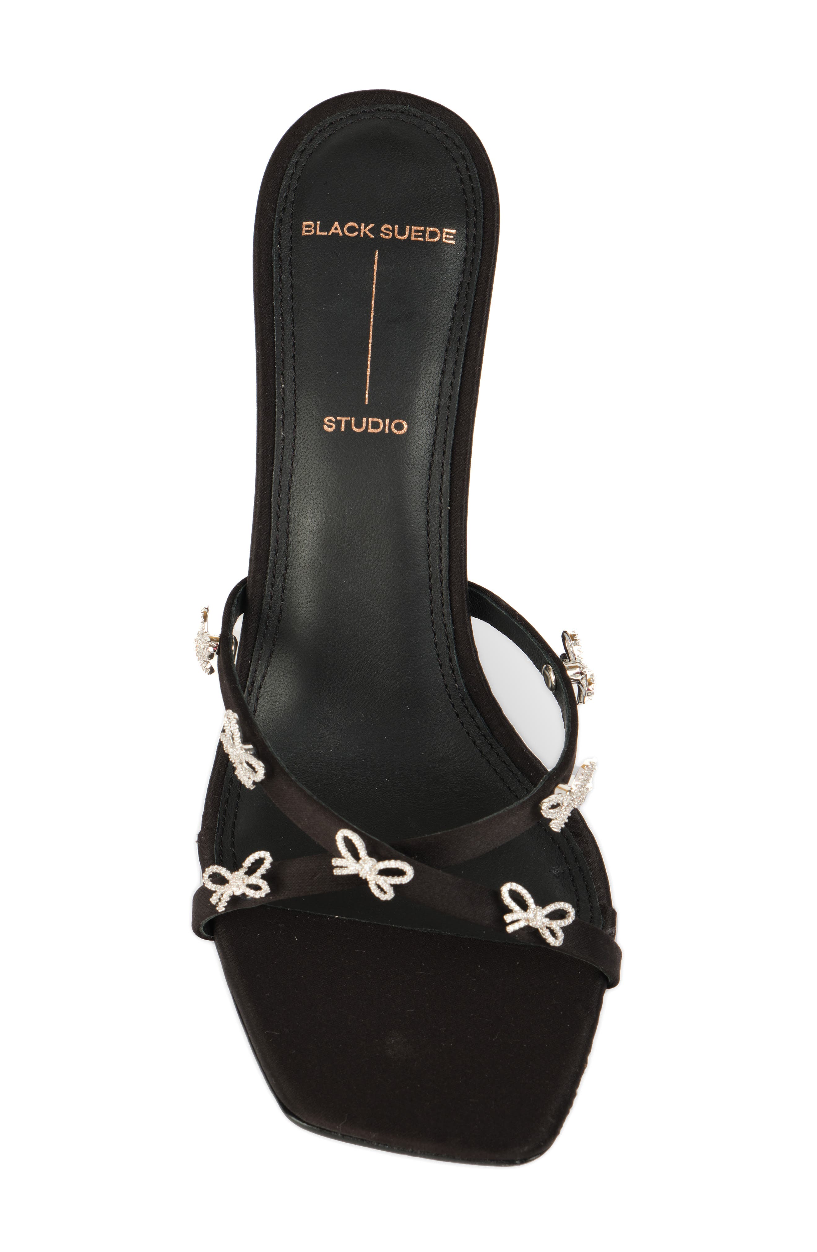 BLACK SUEDE STUDIO Arielle Bow Sandal, Alternate, color, 