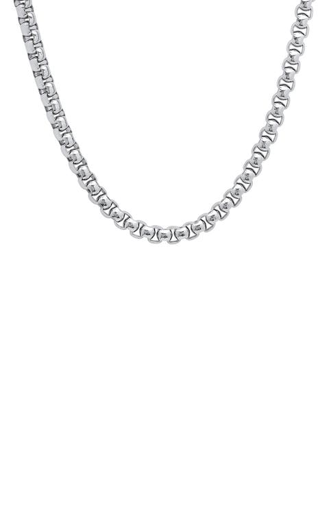 Men's Stainless Steel 24" Box Chain Necklace