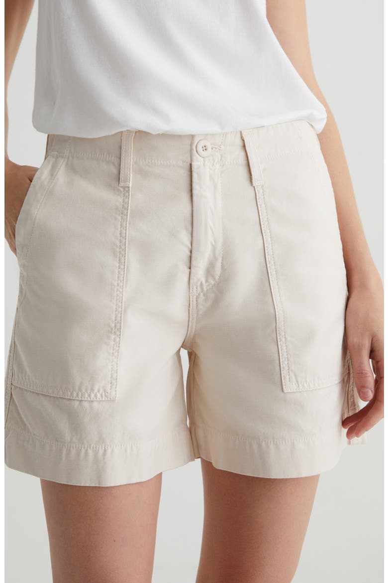 Rosa Cotton Twill Shorts, Alternate, color, OPAL STONE