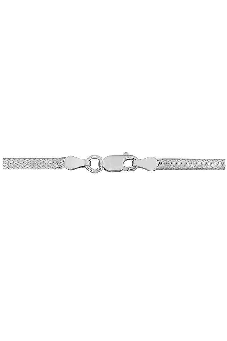 Herringbone Chain Necklace, 2.8mm, Alternate, color, SILVER