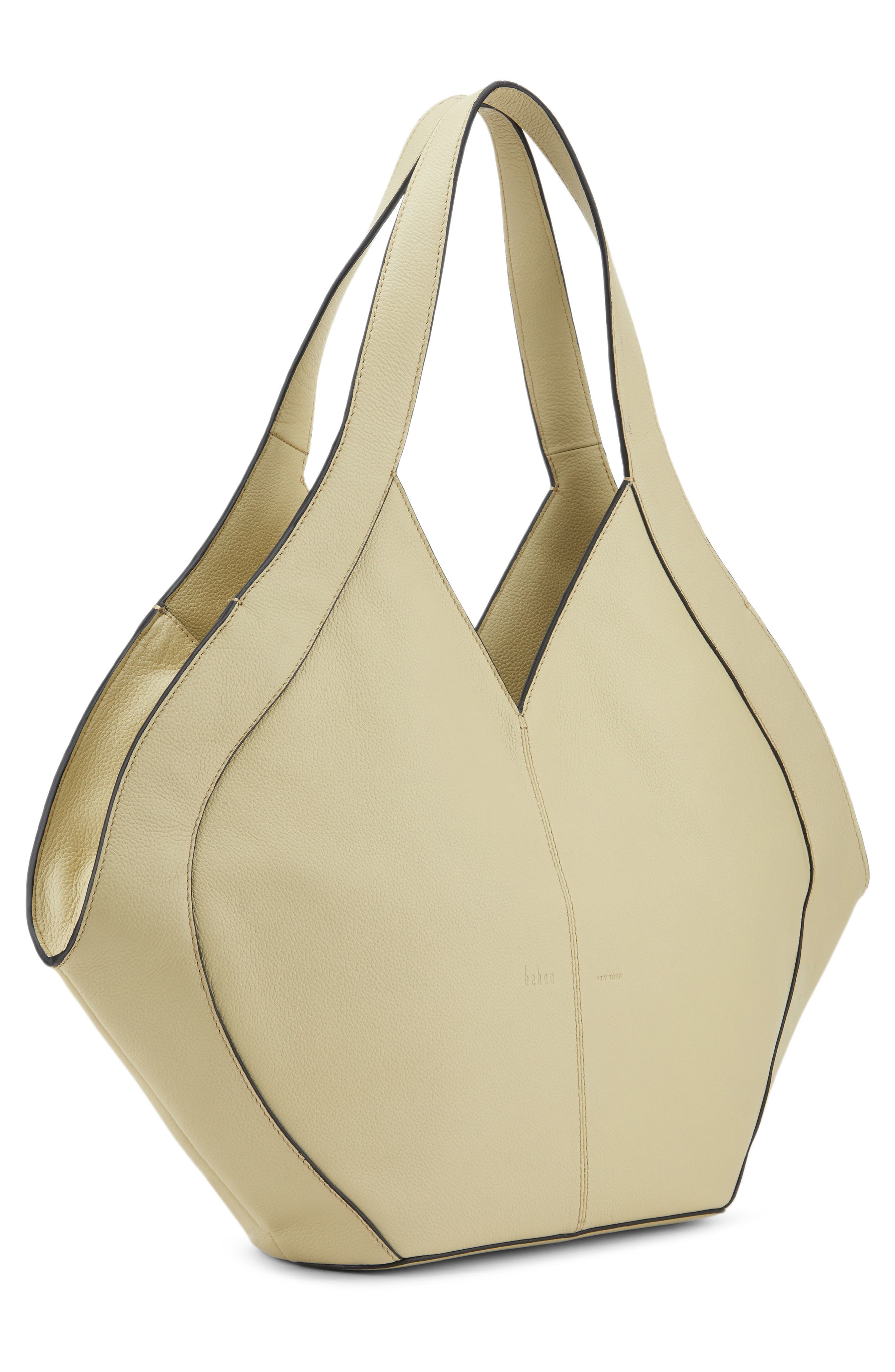 Safra Pebble Leather Tote, Alternate, color, MOJAVE
