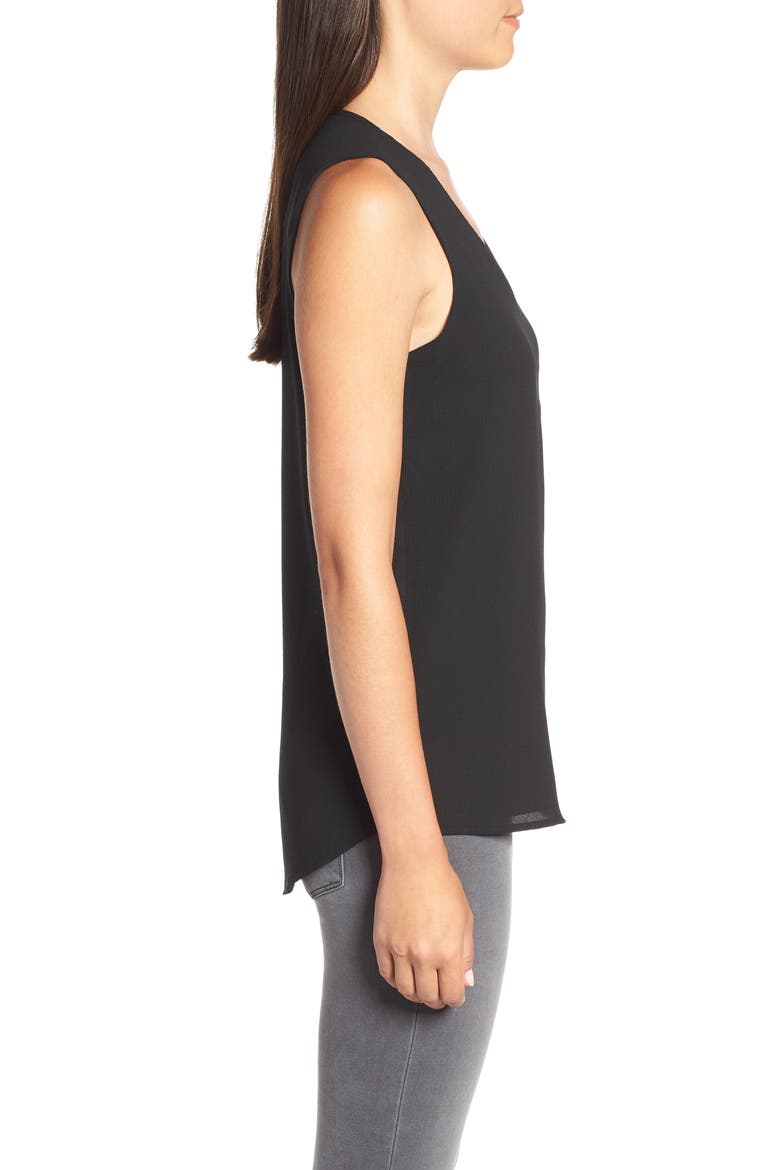 V-Neck Shell, Alternate, color, BLACK