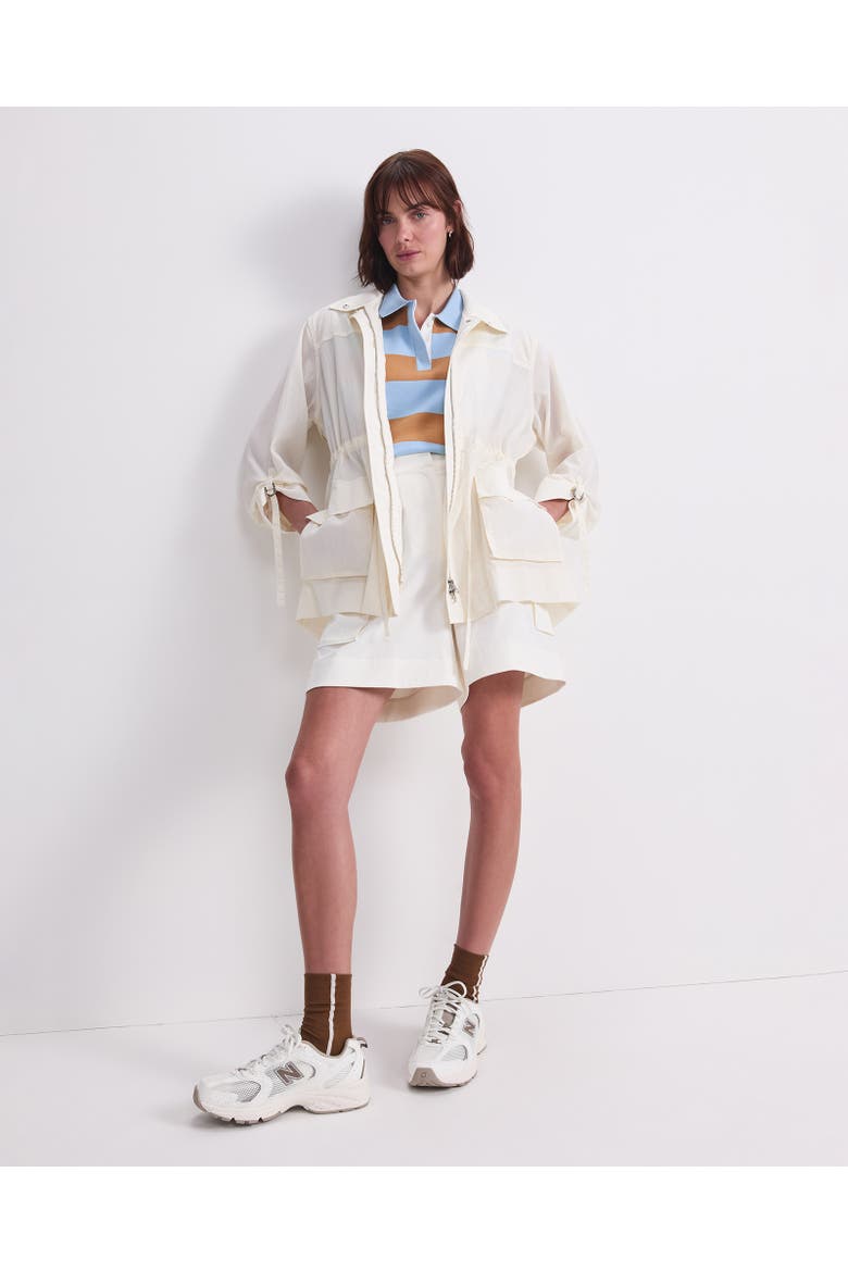 Sal Pocket Windcheater Coat, Main, color, Creme