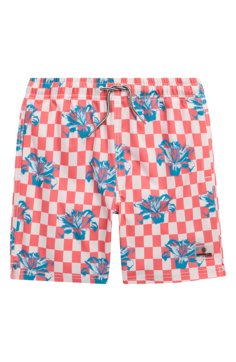 Sovereign Code Kids' Cruise Floral Swim Trunks, Main, color, Dubarry