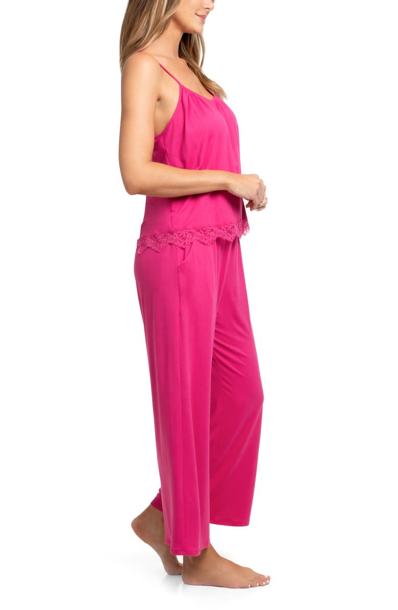 In Bloom by Jonquil Bonnie Long Pajamas, Alternate, color, Fuchsia