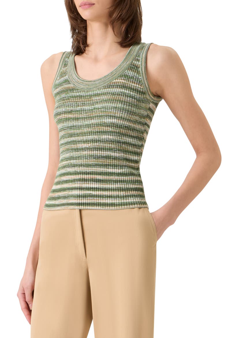 Space Dye Merino Wool Rib Sweater Tank, Alternate, color, GREEN-MULTICOLOR