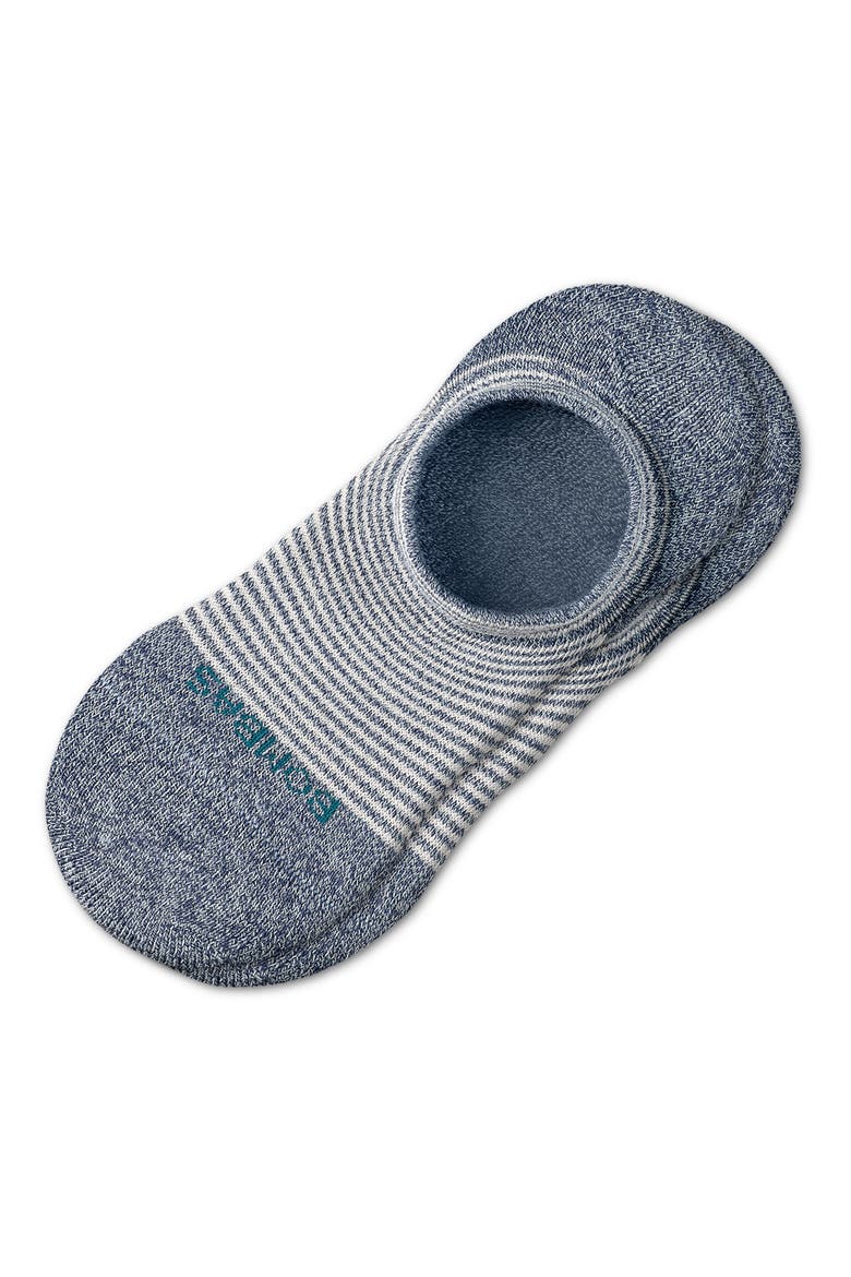 Feedstripe Marled No-Show Socks, Main, color, VINTAGEBLUE/ SOFTWHITE
