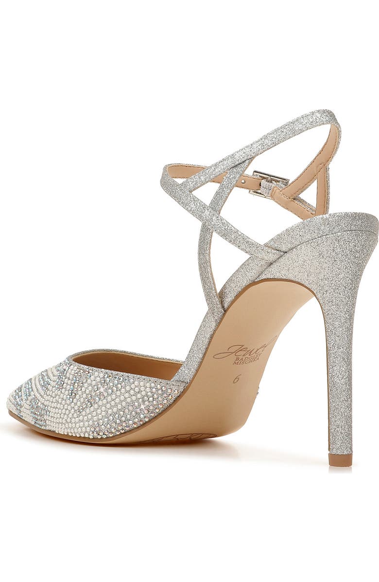 Jewel Badgley Mischka Fedora Crystal Embellished Pointed Toe Pump, Alternate, color,