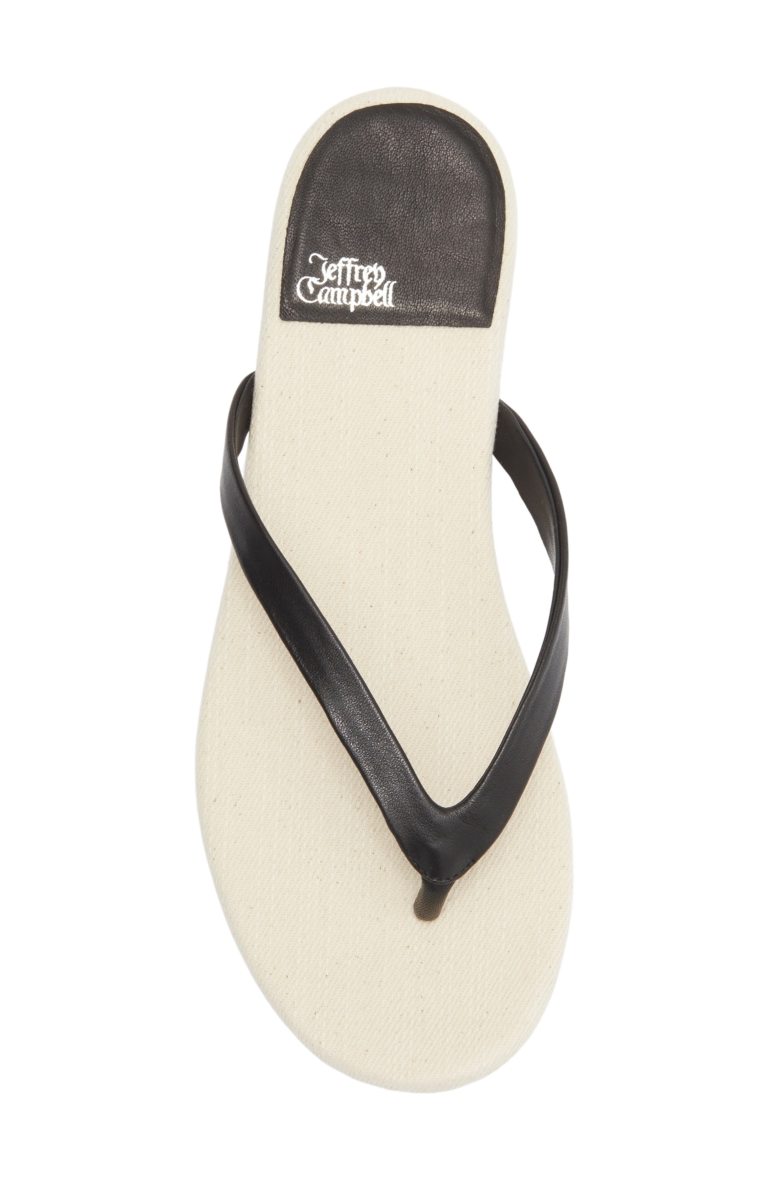 Jeffrey Campbell Kierra Flip Flop, Alternate, color, Black Cream Combo