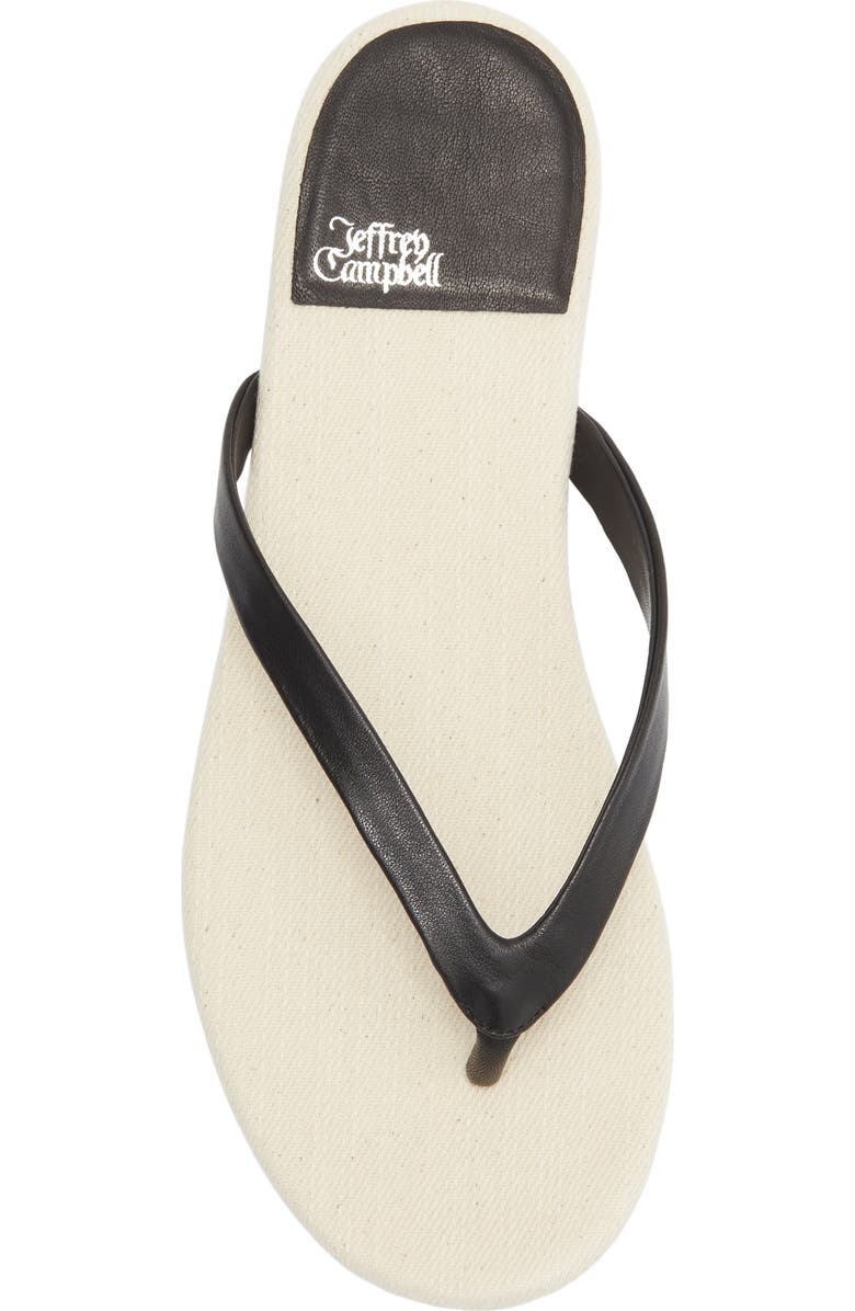 Jeffrey Campbell Kierra Flip Flop, Alternate, color, Black Cream Combo