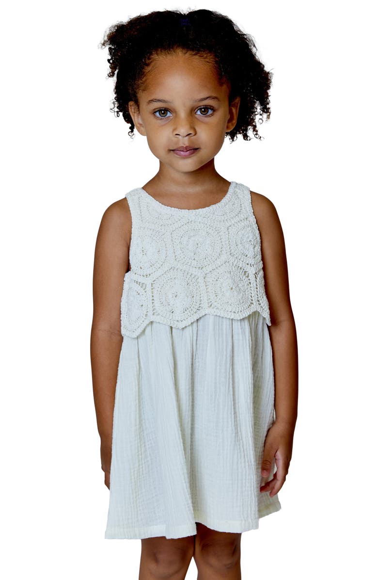 Design History Kids' Twofer Dress, Main, color, Vanilla Combo