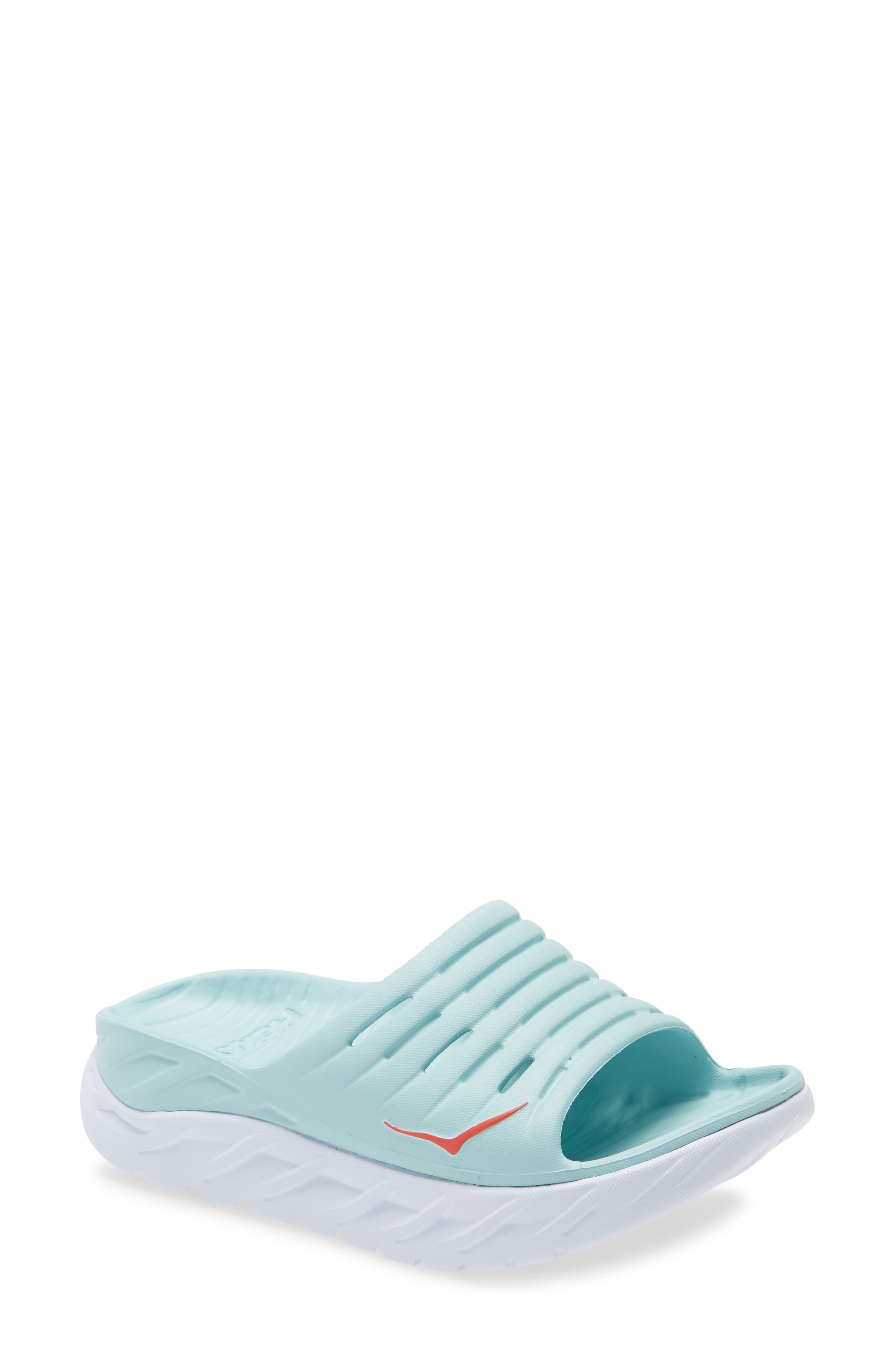 Ora Recovery Sport Slide, Main, color, EGGSHELL BLUE/ WHITE