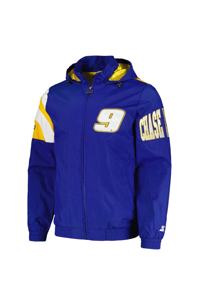 STARTER Men's Starter Royal Chase Elliott Red Zone Full-Zip Jacket, Alternate, color, 