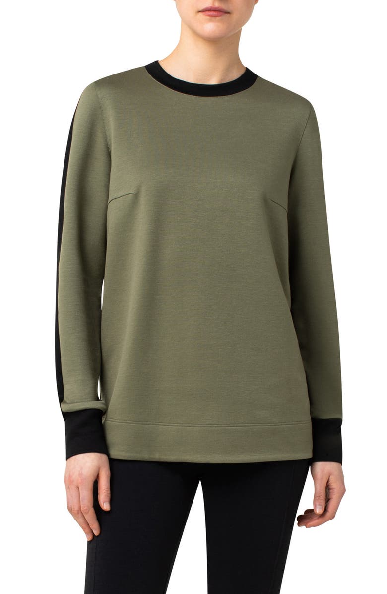 Akris punto Colorblock Jersey Sweatshirt, Main, color, 