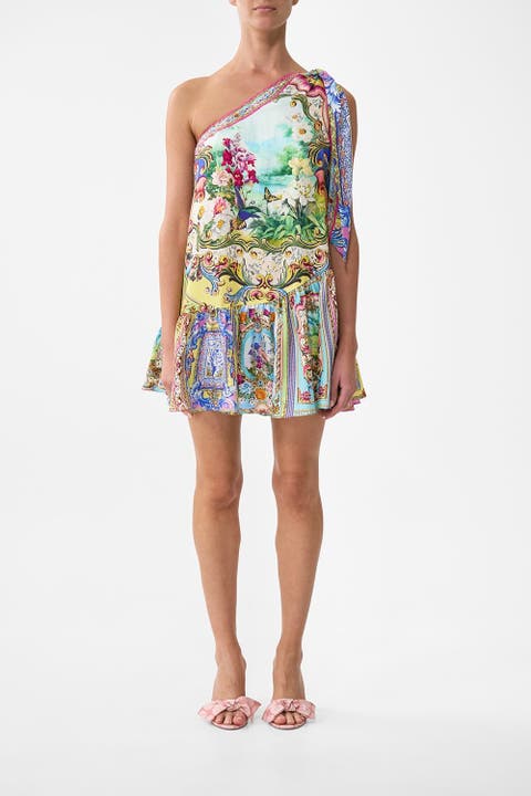 Tie One Shoulder Short Dress Spirit Of Santa Maria