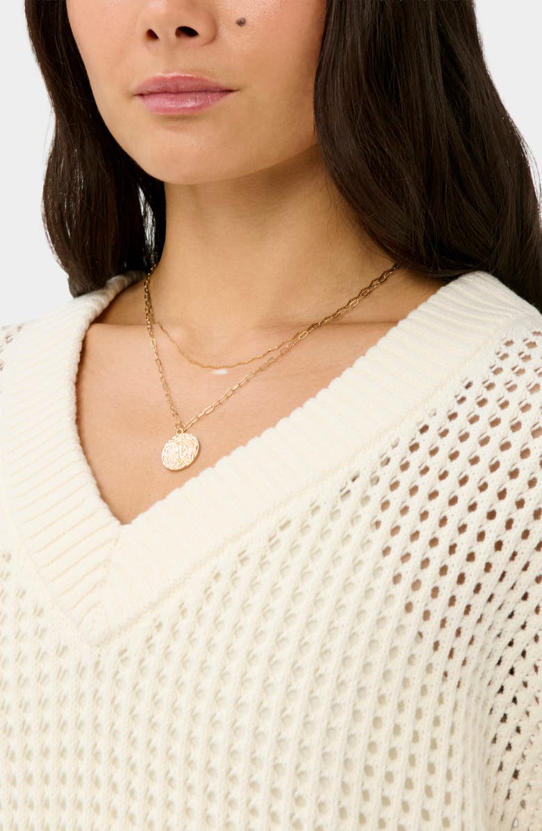 Sweaty Betty Tides High Open Stitch Cotton Sweater, Alternate, color, Coconut Cream