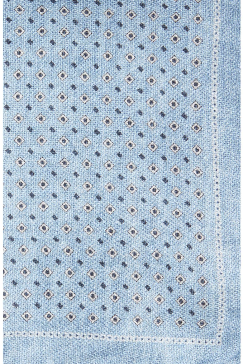 Muriel Reversible Silk Pocket Square, Alternate, color, BLUE