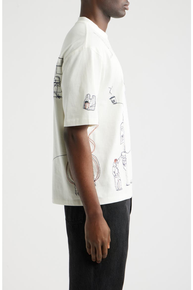 Milton London Life Scribble Graphic T-Shirt, Alternate, color, OFF WHITE