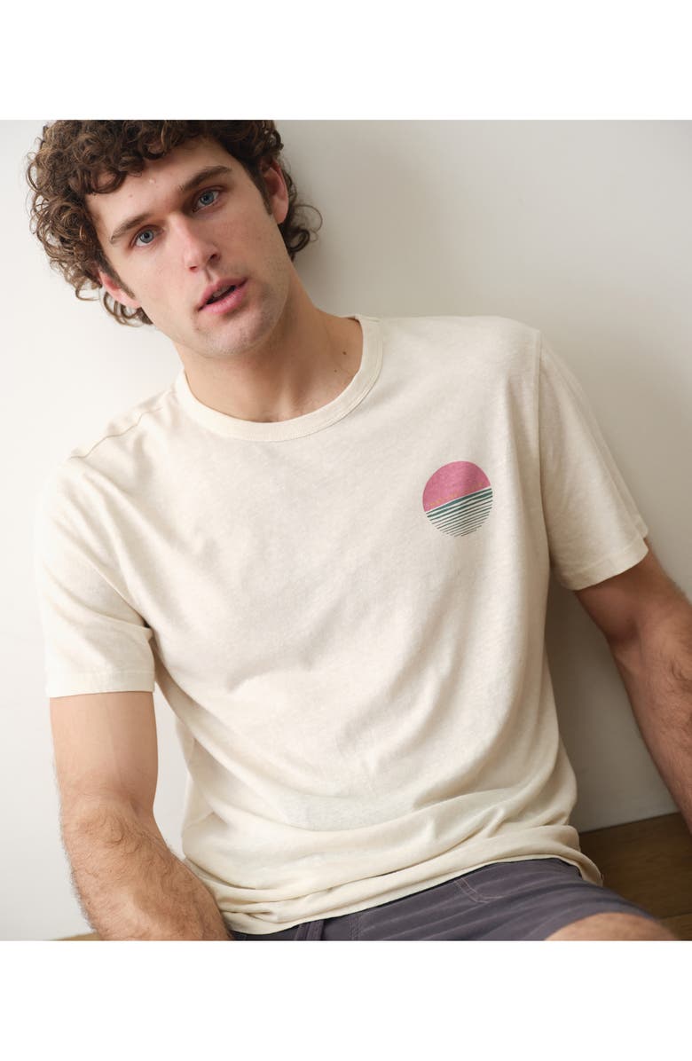 Marine Layer Relaxed Fit Hemp & Cotton Graphic T-Shirt, Alternate, color, Whitecap