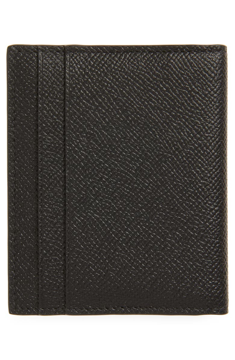 FERRAGAMO Double Gancio Tall Leather Wallet, Alternate, color, Nero Nero