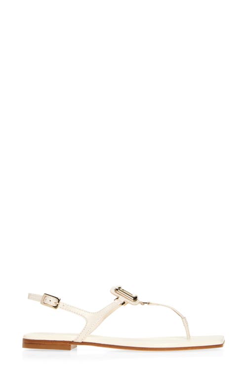 Roger Vivier Viv By The Sea Metallic T-strap Sandal In White