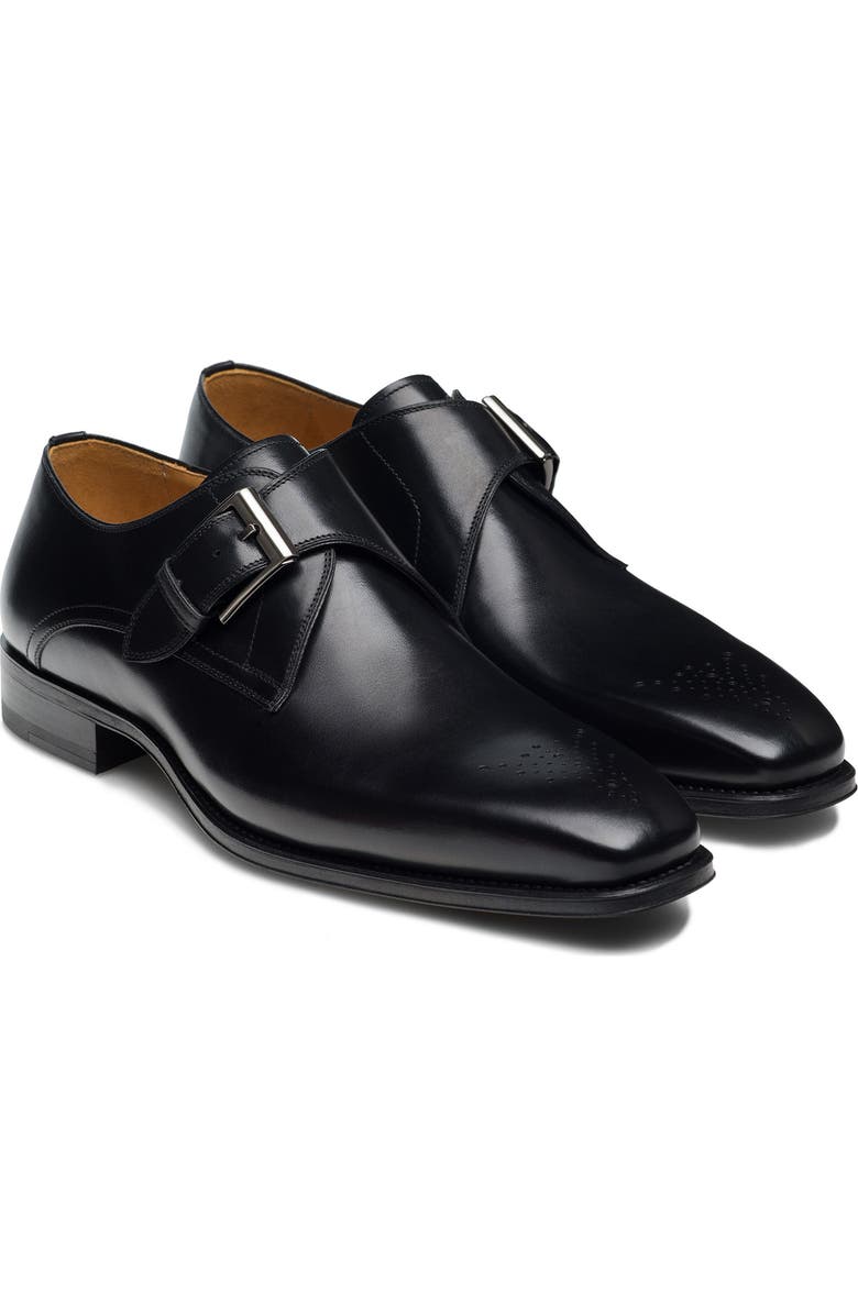 Magnanni Marco II Perforated Toe Monk Shoe, Main, color,