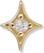 Anzie Jac + Jo Mini Gothic White Topaz Single Stud Earring